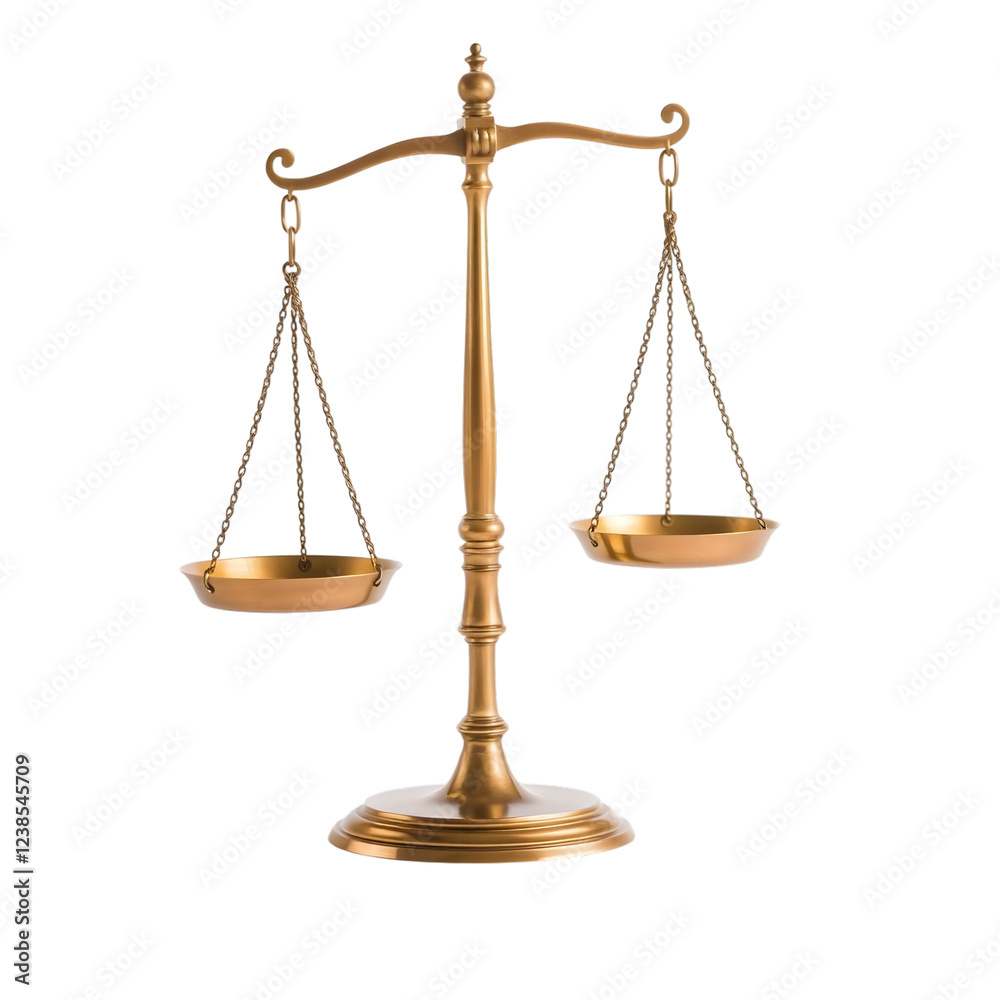 elegant golden balance scale with intricate details symbolizing justice, law, equality and decision-making, ideal for legal, financial and symbolic business illustrations elegant golden balance scale with intricate details symbolizing justice, law, equality and decision-making, ideal for legal, financial and symbolic business illustrations