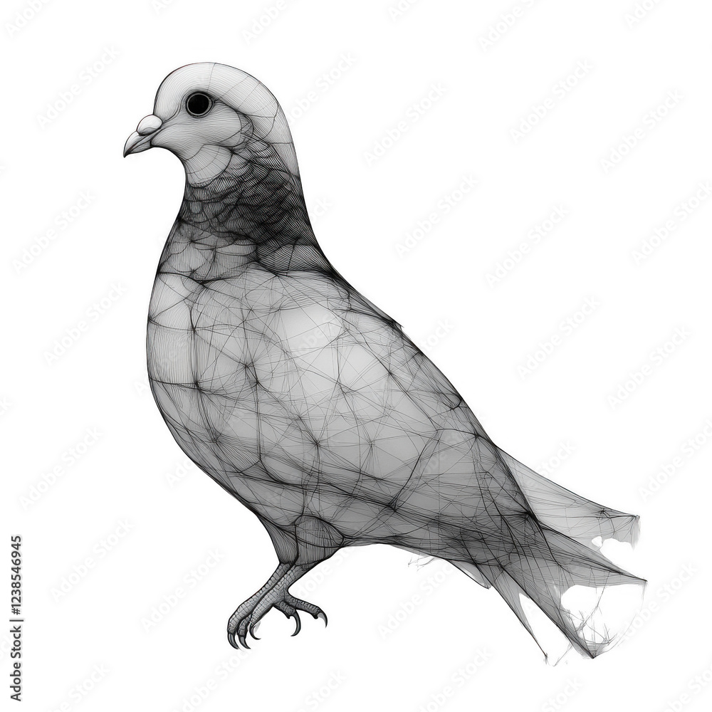 Naklejka premium pigeon bird isolated on transparent background