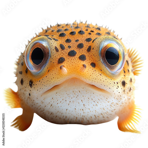 Pufferfish isolated on transparent background photo