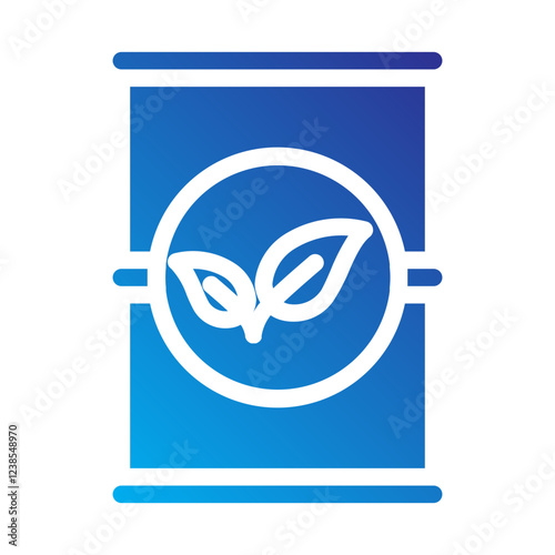 Biomass Renewable energy Solid Gradient Icon