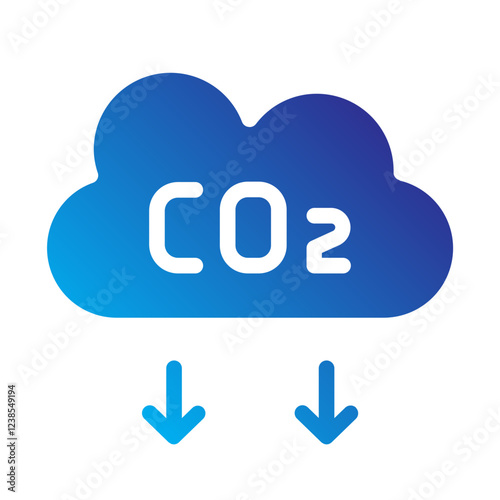 carbon dioxide Renewable energy Solid Gradient Icon