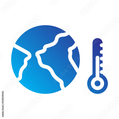 geothermal Renewable energy Solid Gradient Icon