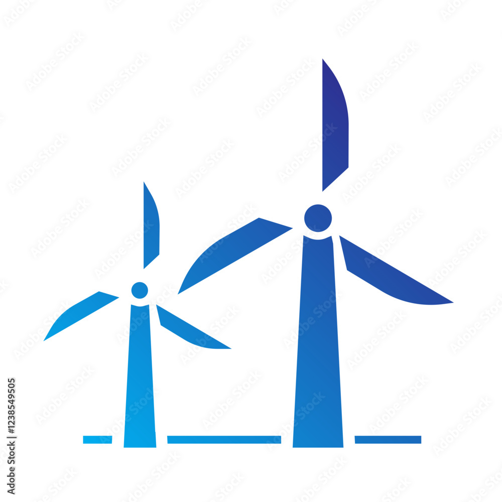 wind turbin Renewable energy Solid Gradient Icon wind turbin Renewable energy Solid Gradient Icon