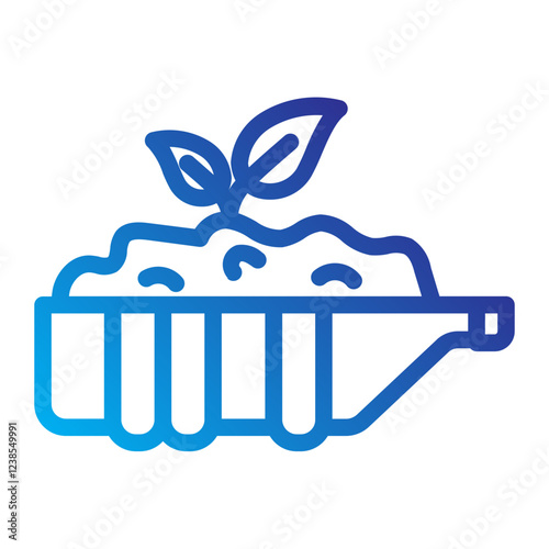 plant Renewable energy Line Gradient Icon
