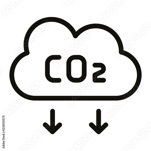 carbon dioxide Renewable energy Line icon