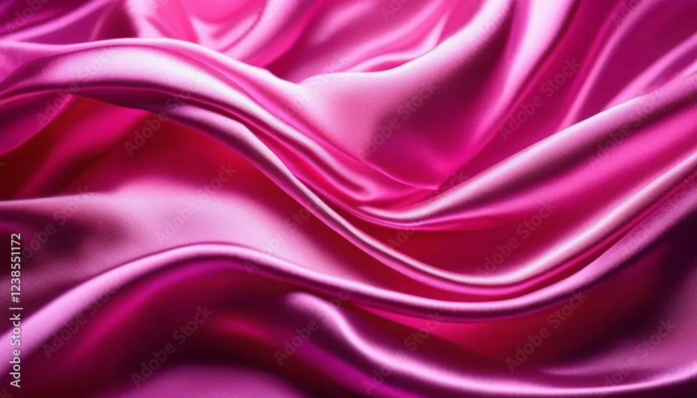 Obraz premium Pink draped silk as a background. 