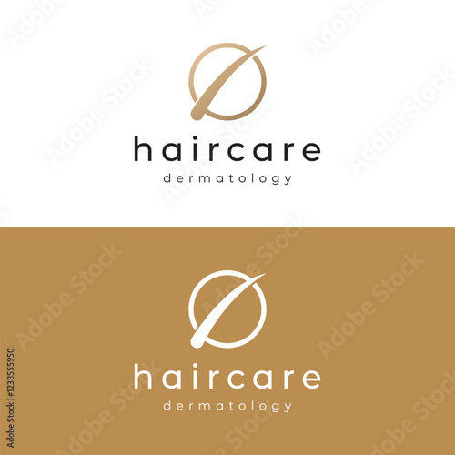 dermatology clinic hair care logo template design.Logo for business , clinic and symbol.
