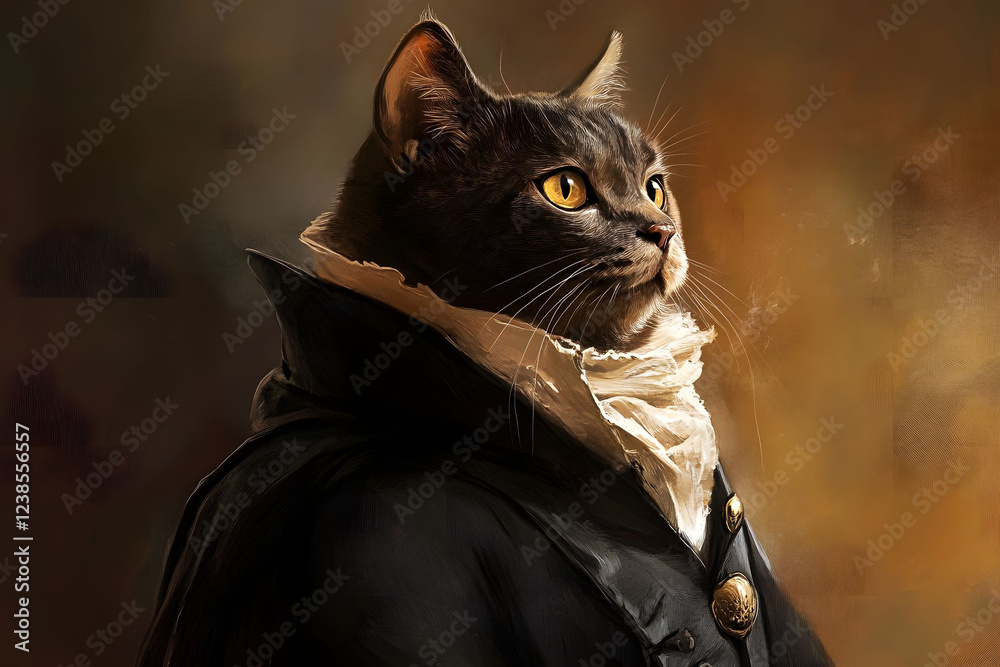 Aristocratic Feline: A Regal Portrait of a Cat Aristocratic Feline: A Regal Portrait of a Cat