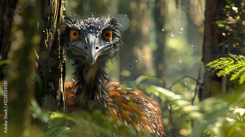 The Haast's Eagle (Hieraaetus moorei), native to New Zealand, was the largest eagle species ever, with a wingspan up to 3 meters. It preyed on large flightless birds like moa but went extinct around 1 photo