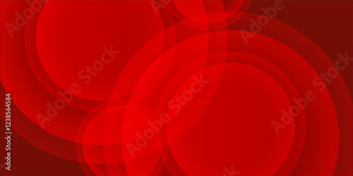 Red abstract circle background. Dynamic shapes composition. Eps10