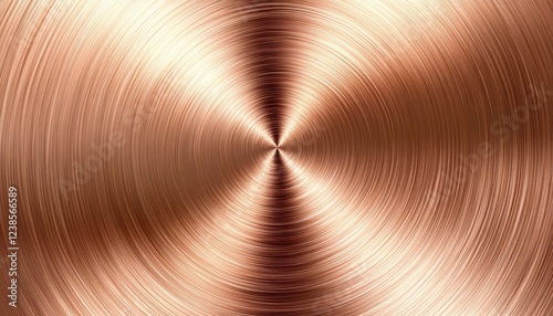 Rose Gold Metal Texture, Abstract Circular Brushed Pattern