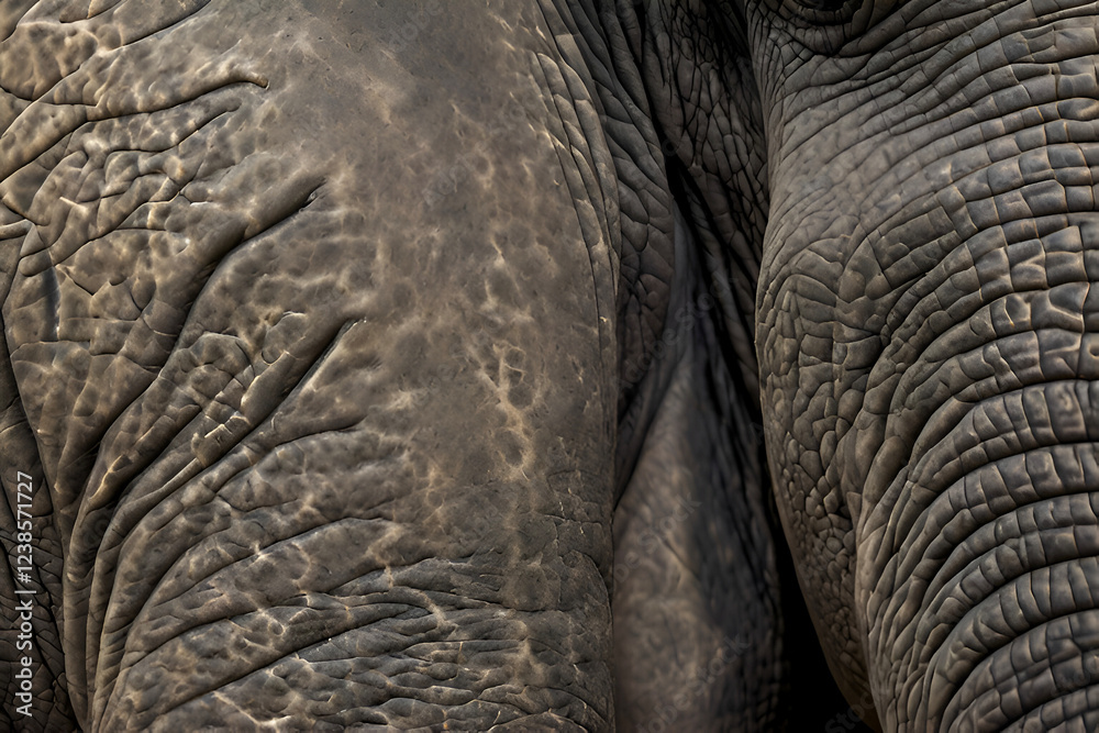 An illustration highlighting elephant leather texture with deep wrinkles and tough, detailed skin patterns. An illustration highlighting elephant leather texture with deep wrinkles and tough, detailed skin patterns.