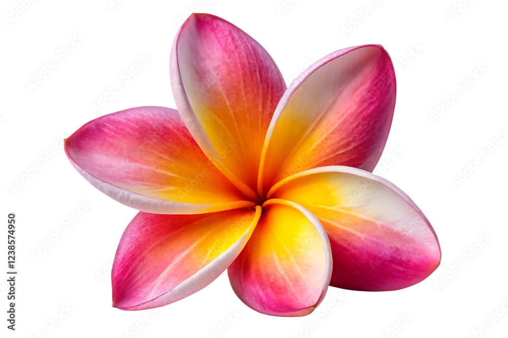 Fototapeta premium Plumeria flower isolated on transparent background
