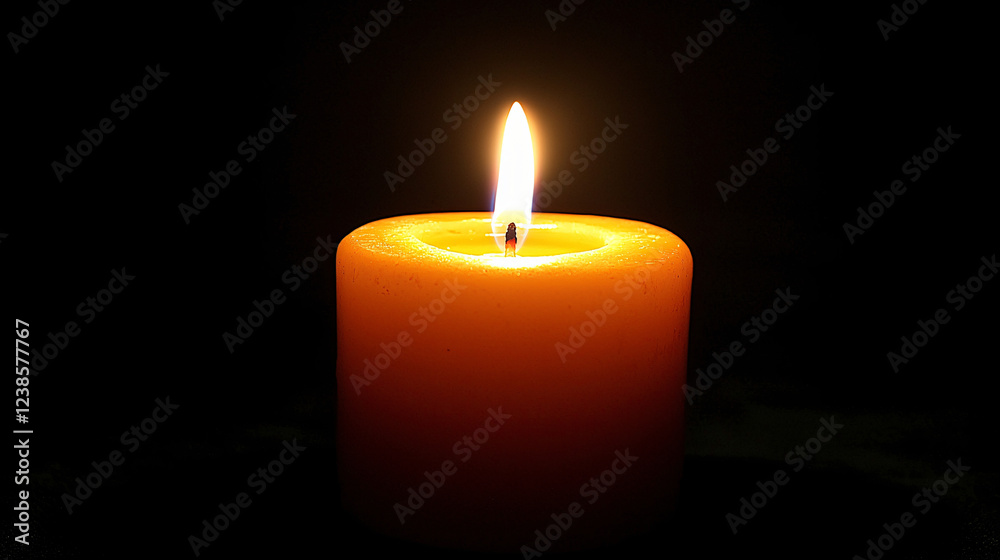 A single candle burning in the darkness, its soft glow illuminating the surrounding shadows, symbolizing hope and resilience. A single candle burning in the darkness, its soft glow illuminating the surrounding shadows, symbolizing hope and resilience.