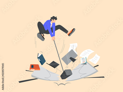 Stress from overwork or work mistakes