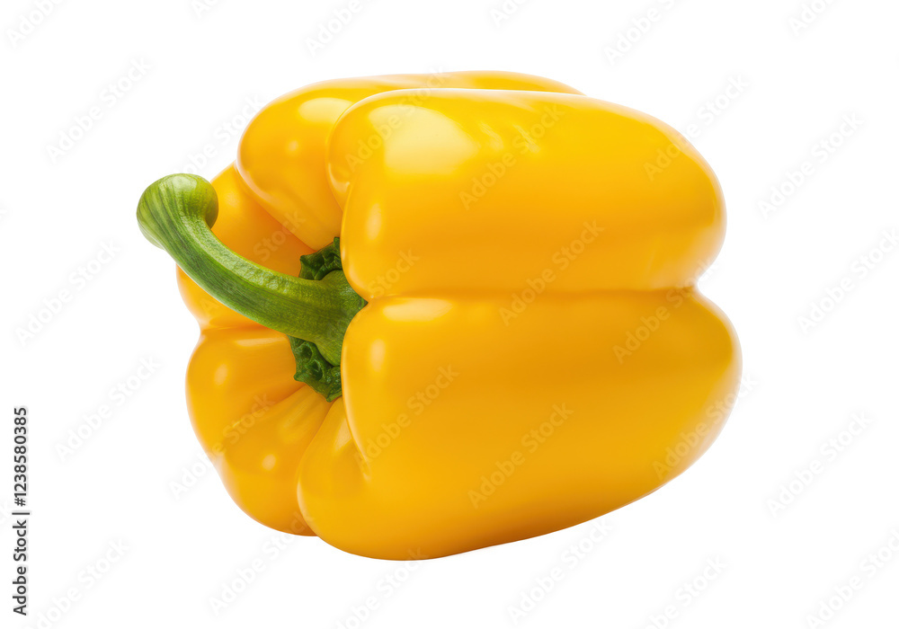 Yellow bell pepper isolated on white background, no depth of field, sharp. Yellow bell pepper isolated on white background, no depth of field, sharp.