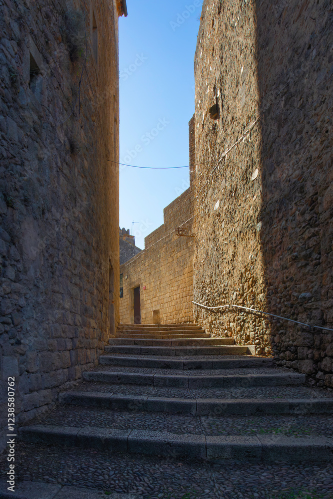 Fototapeta premium Entrance medieval arab baths in Girona,Catalonia, Spain