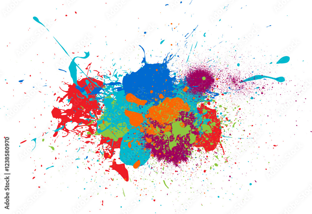 Splash, bunte Farben, Splatter