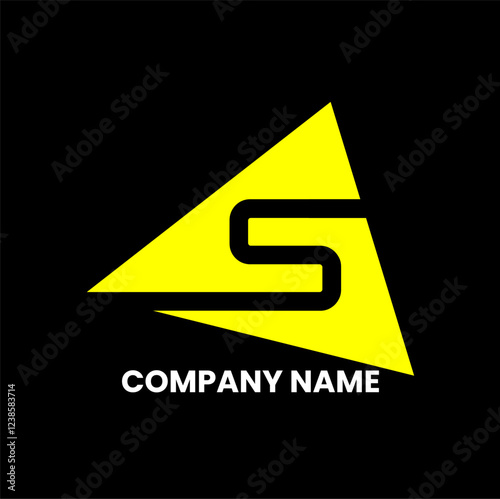 S letter yellow triangle sign