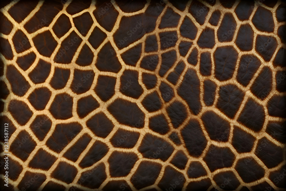 An illustration of giraffe leather texture with distinct spot patterns and smooth, textured skin surfaces. An illustration of giraffe leather texture with distinct spot patterns and smooth, textured skin surfaces.