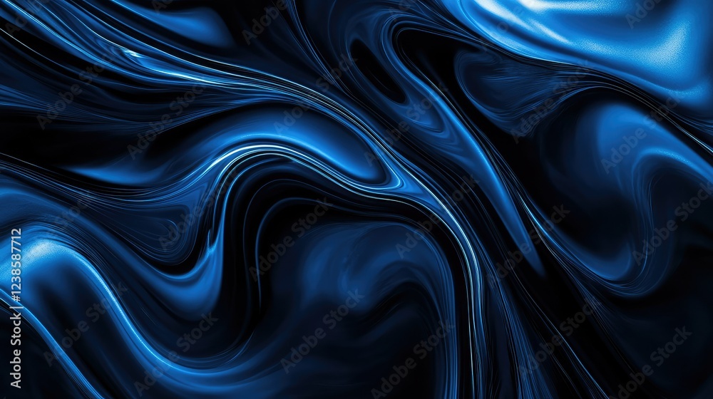 Abstract blue wave pattern showcasing smooth, flowing lines and a captivating blend of deep hues, creating a mesmerizing visual experience for digital backgrounds and designs. Abstract blue wave pattern showcasing smooth, flowing lines and a captivating blend of deep hues, creating a mesmerizing visual experience for digital backgrounds and designs.