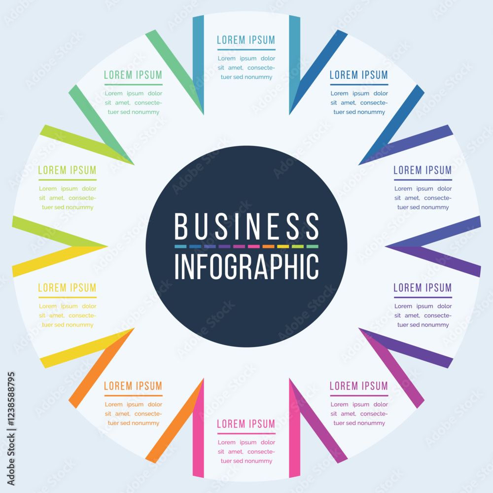 Fototapeta premium Business Infographic design 10 information