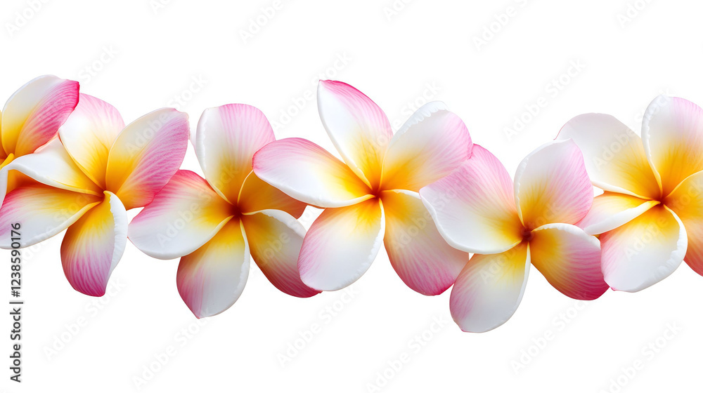 Fototapeta premium Pink and Yellow Plumeria Flowers Blossom