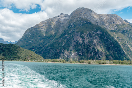 Milford Sound, National Park Fjordland, South Island, New Zealand, Oceania.  photo