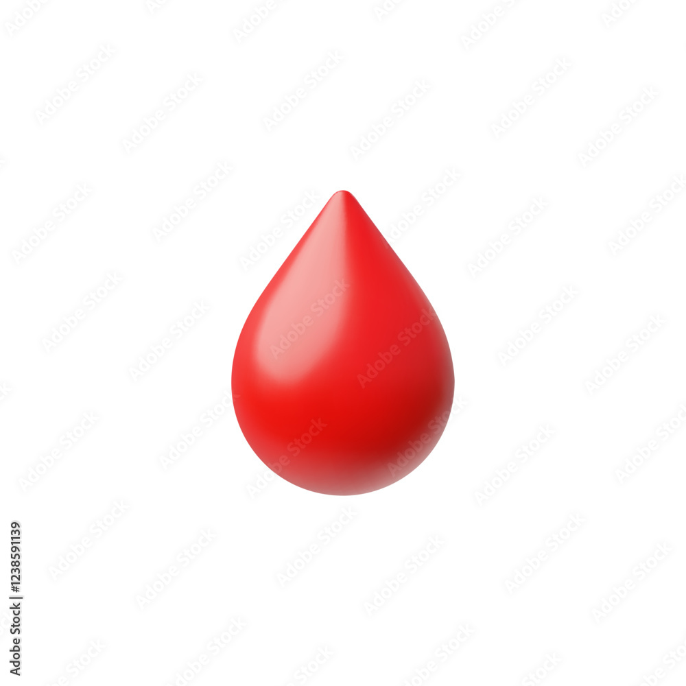 Blood red drop 3D plastic style vector icon, medical diagnostic healthcare or donation concept, blood plasma cell sample Blood red drop 3D plastic style vector icon, medical diagnostic healthcare or donation concept, blood plasma cell sample