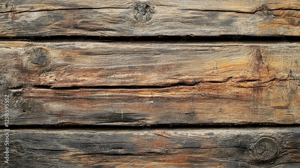Obraz premium Rustic Wooden Planks Background with Natural Textures and Varied Tones Showcasing the Beauty of Aged Wood in a Grunge Style for Artistic Design Projects
