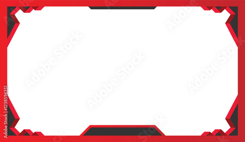 Streaming Twitch A red and black frame