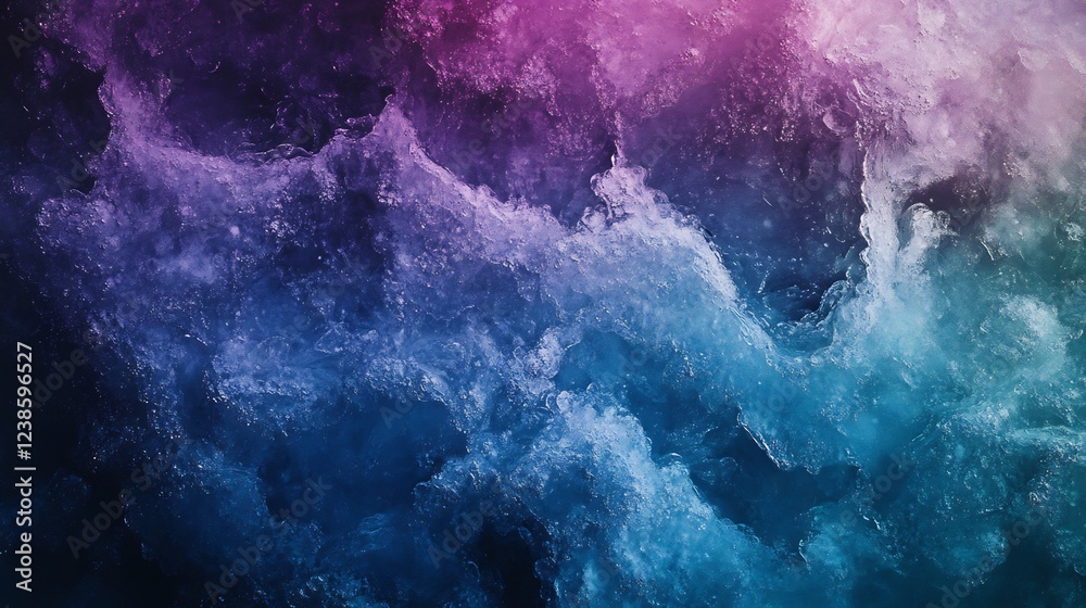 Abstract ocean waves swirl dynamically under vibrant pink and blue light. AI Generated Abstract ocean waves swirl dynamically under vibrant pink and blue light. AI Generated