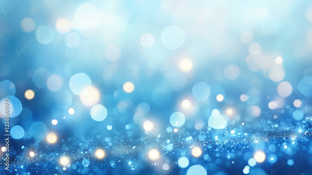Beautiful soft blue bokeh background with sparkling light dots creating an abstract and dreamy atmosphere ideal for festive and creative designs Beautiful soft blue bokeh background with sparkling light dots creating an abstract and dreamy atmosphere ideal for festive and creative designs