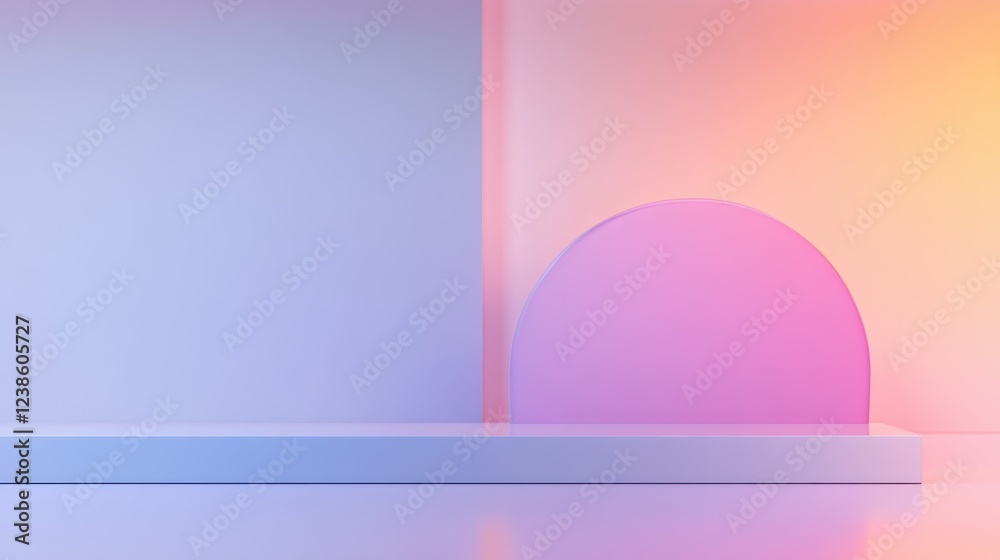 Soft Pastel Colors with Geometric Shapes in Modern Interior Design Soft Pastel Colors with Geometric Shapes in Modern Interior Design