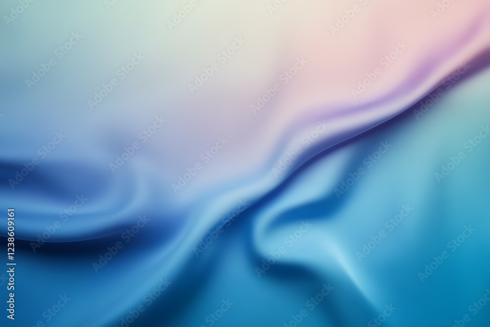 Obraz premium A fluid abstract gradient background featuring shades of blue, lavender, and soft pink with smooth, flowing curves. Perfect for digital designs, modern presentations, or artistic projects needing.