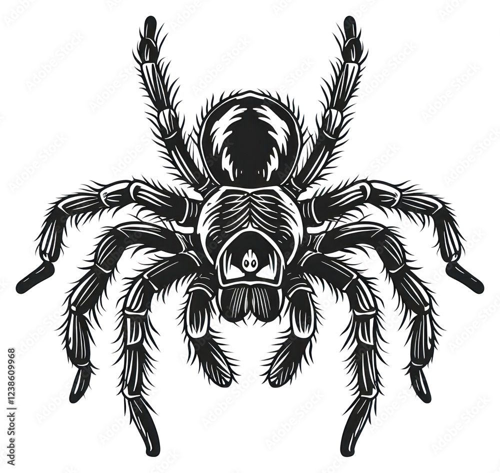 Obraz premium PNG Tarantula invertebrate arachnid animal.