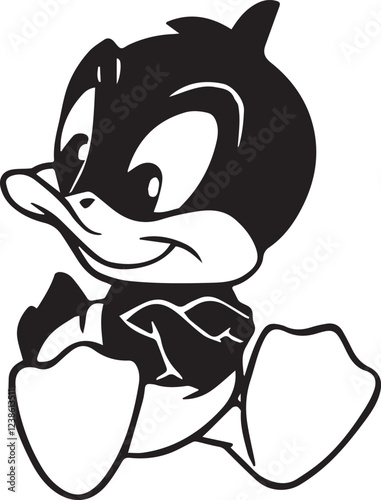 Cartoon Silhouette Duck