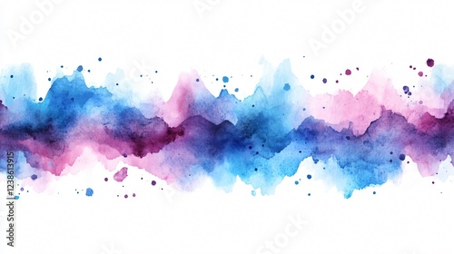 Light Pink Lavender and Baby Blue Watercolor Background with Pastel Toned Brushstrokes