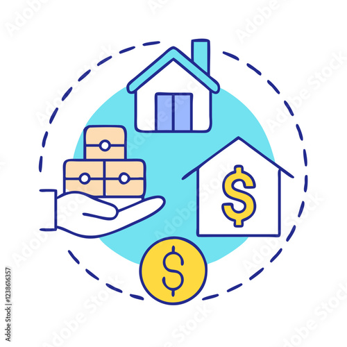 affordable housing icon, affordable housing vector illustration-simple illustration of affordable housing, perfect for affordable housing logos and icons