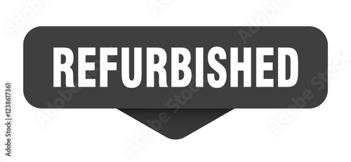 refurbished sticker. refurbished sign on transparent background