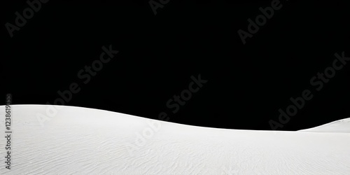 A white hill with a black background photo