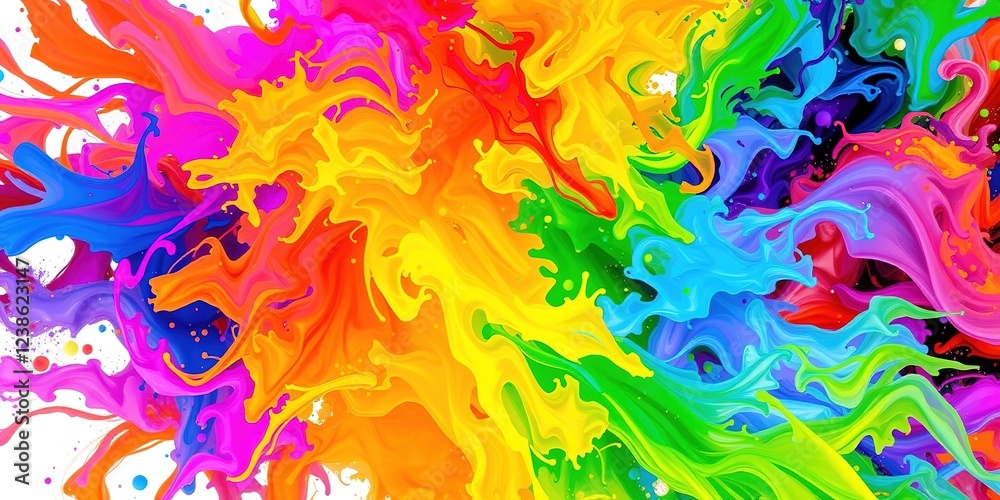 Fototapeta premium Earth's Enchanting Canvas: A Vibrant Abstract Tribute