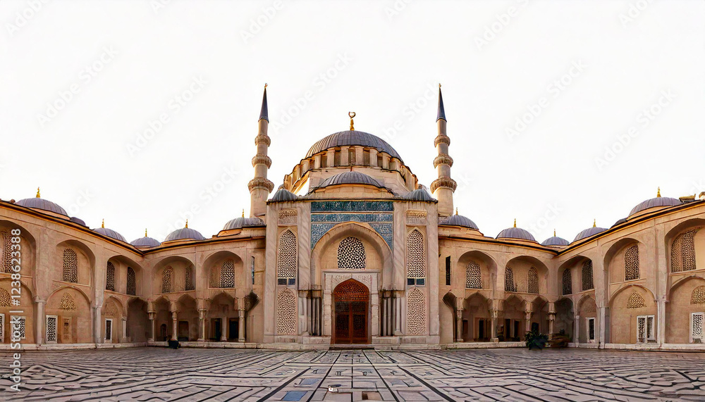 Fototapeta premium mosque architecture isolated on white background, part 1
