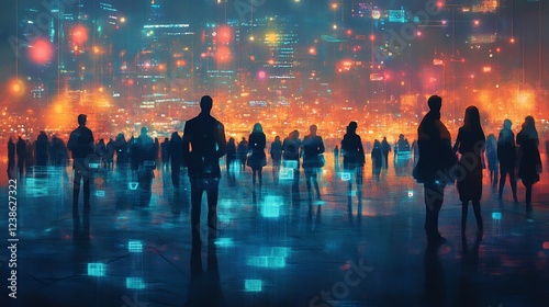 Artistic depiction of social interaction communication within digital society interpersonal relationship ar 169 no logo v 61 darya relaxed Create explore organize