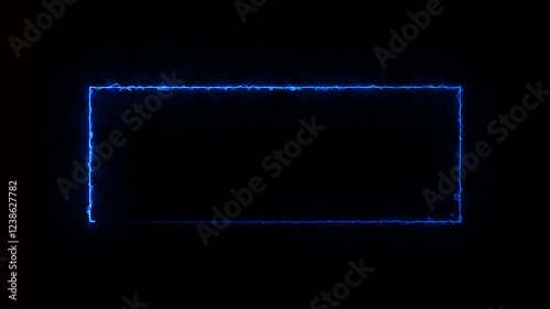 Wallpaper Mural abstract glowing neon rectangle border frame. Animated Rectangle neon glowing frame background. Bright neon effect rectangle frame Loop background. 4k video. Torontodigital.ca