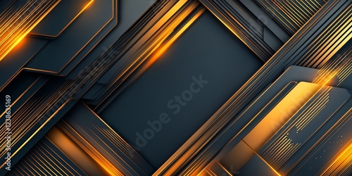 Futuristic gold and chrome illustration showcasing intricate metallic circuits and glowing lines on a dark gradient background