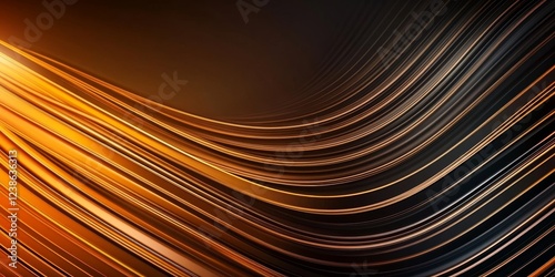 Radiant gold and chrome background featuring polished metallic concentric rings reflecting light with a black-to-gold gradient
