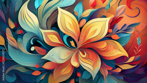 Creative Abstract Floral Design Background - Stock Photography