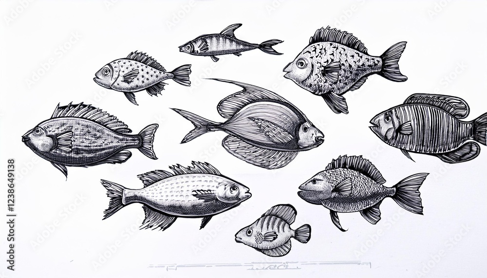 set of fishes set of fishes