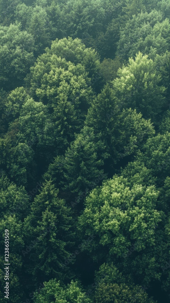 Lush Green Canopy of a Dense Forest Lush Green Canopy of a Dense Forest